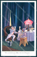 Artist Signed Wills ? Pierrots Toasting WSSB 9264 cartolina postcard TW2263 – fronte