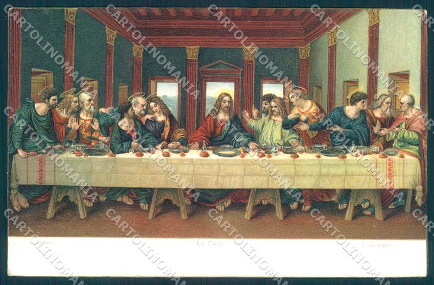 Artist Signed Da Vinci Milano Ultima Cena Stengel 29865 postcard TW2266 – fronte