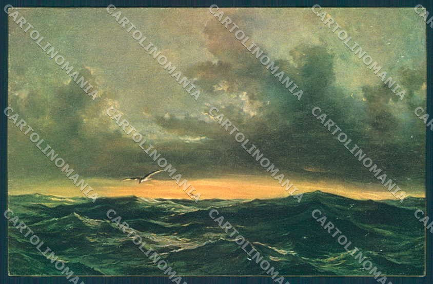 Artist Signed Anton Melbye Hamburg Meereseinsamkeit Stengel 29150 pc TW2271 – fronte