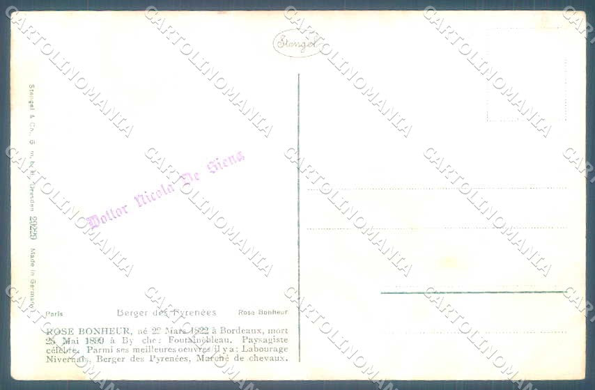 Artist Signed Rose Bonheur Paris Berger des Pyren�es Stengel 29229 pc TW2272 – retro