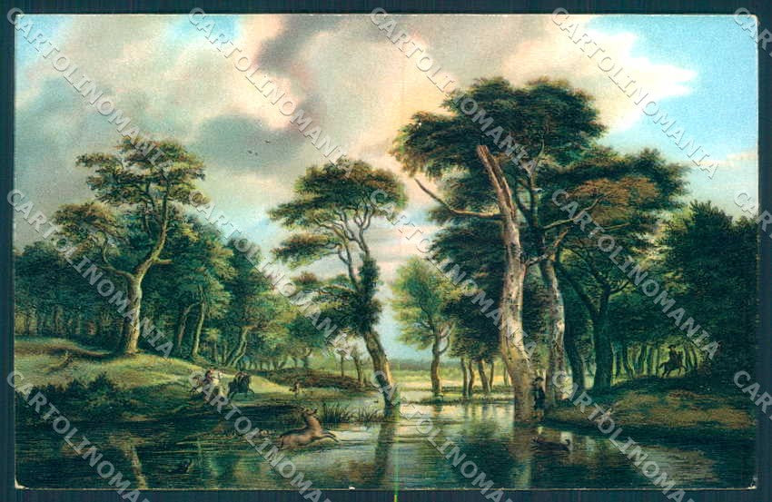Artist Signed Jacob Van Ruisdael Dresden Die Jagd Stengel 29697 postcard TW2273 – fronte