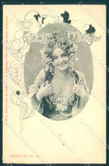 Artist Signed Charles Scolik Lady Flower serie Vlan 224 postcard TW2276 – fronte