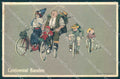 Artist Signed People Bicycle Advertising Continental Banden postcard TW2280 – fronte
