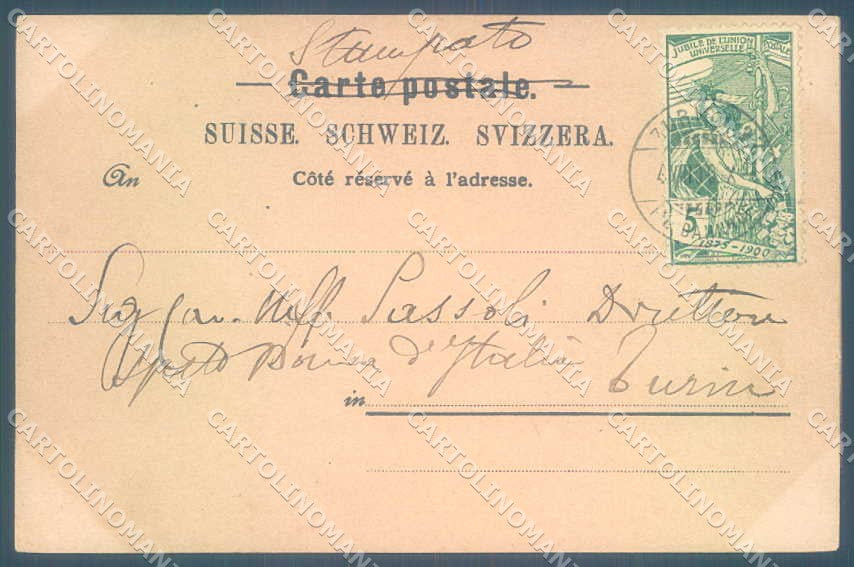 Artist Signed C.H. Lady Flower Swiss Schweiz cartolina postcard TW2287 – retro
