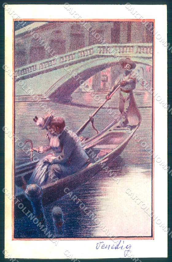 Artist Signed Sank Romantic Couple Venezia Philipp & Kramer LXIII-9 pc TW2288 – fronte