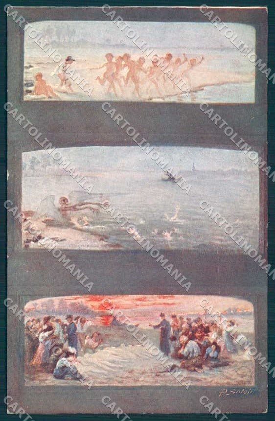 Military Propaganda WW1 Sidoli Arena Po Death Skeleton cartolina postcard TW2294 – fronte