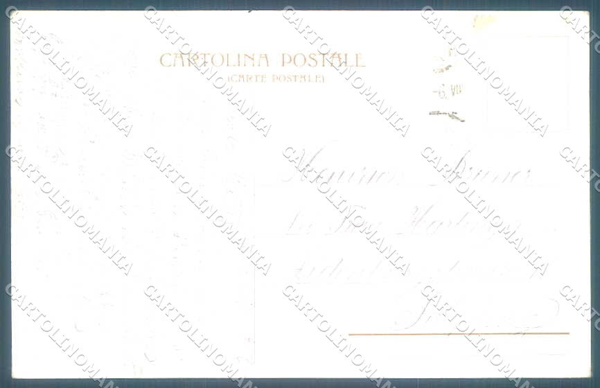 Artist Signed Lady Romantic Couple Flower cartolina postcard TW2295 – retro