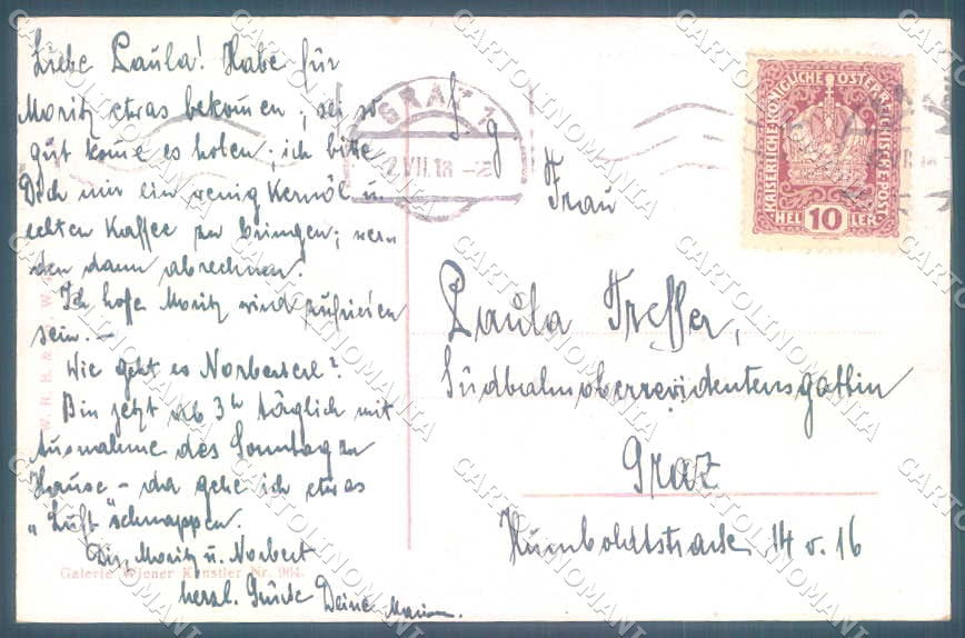 Artist Signed Jos Suss Lady Lieder zur Laute Kunstler 964 postcard TW2304 – retro