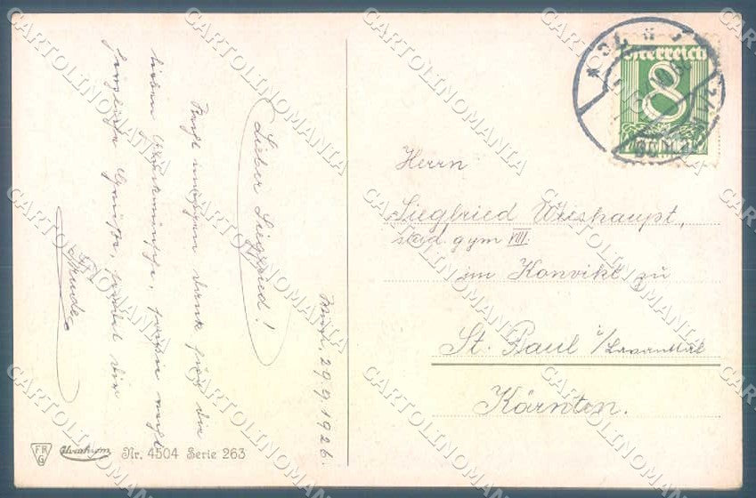Artist Signed Piloty Aus der Zeit der Minnesanger serie 263-4504 postcard TW2315 – retro