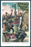 Artist Signed Herrfurth Man Das Schlarassenland serie 354-5086 postcard TW2319 – fronte