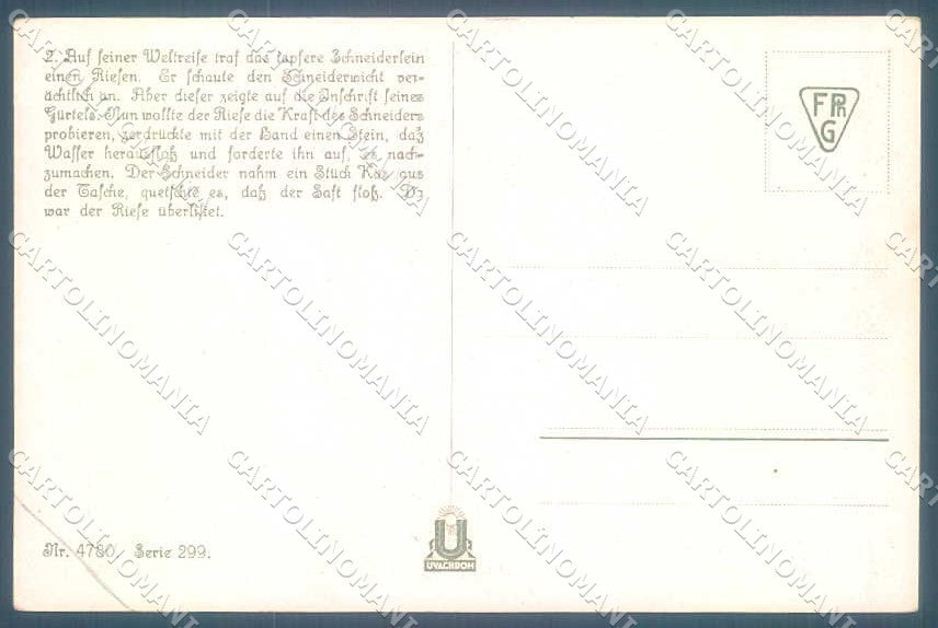 Artist Signed G. Hinke Fairy Tales Grimm serie 299-4780 CORNER CREASE pc TW2325 – retro