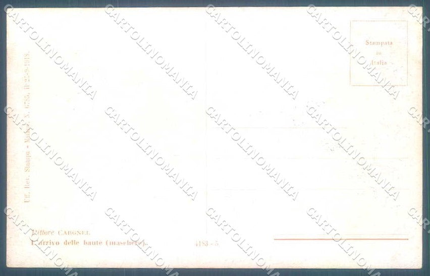 Artist Signed Cargnel Venetian Carneval Venezia Maschere serie 4183-5 pc TW2329 – retro
