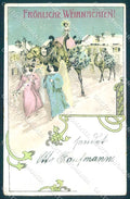Greetings Baby Jesus Angel Camel Christmas serie W3 postcard TW2337 – fronte
