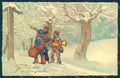 Greetings Man Music Band Violin New Year Erika 6064 postcard TW2340 – fronte
