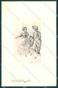 Greetings Lady Flower New Year Viennoise PTL 2222 cartolina postcard TW2345 – fronte