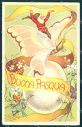 Greetings Easter Egg Gnome Butterfly serie 479-3 cartolina postcard TW2363 – fronte