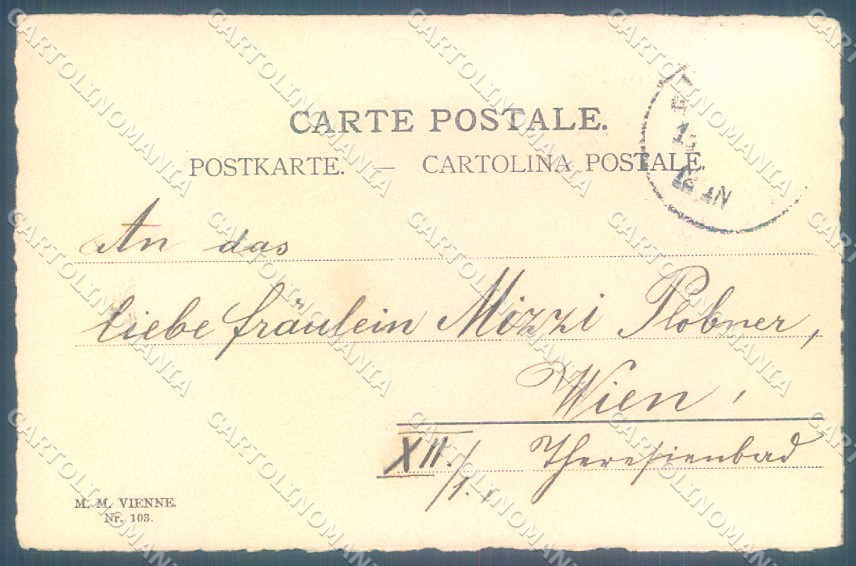 Greetings Easter Chick Viennoise MM Vienne 103 cartolina postcard TW2364 – retro