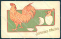 Greetings Easter Hen Egg Hare Relief UNGLUED BACK REPLACED postcard TW2367 – fronte