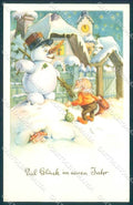 Artist Rehberg New Year Gnome Snowman Four Leaf Clover serie 22-8 pc TW2389 – fronte