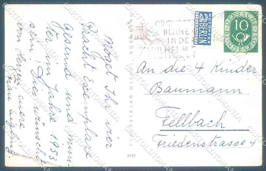 Artist Signed Baumgarten Bear Gnome serie 5185 CORNER CREASE ABRADED pc TW2391 – retro