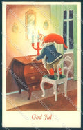 Greetings Christmas Gnome Lighting up Candle serie 2676 postcard TW2420 – fronte