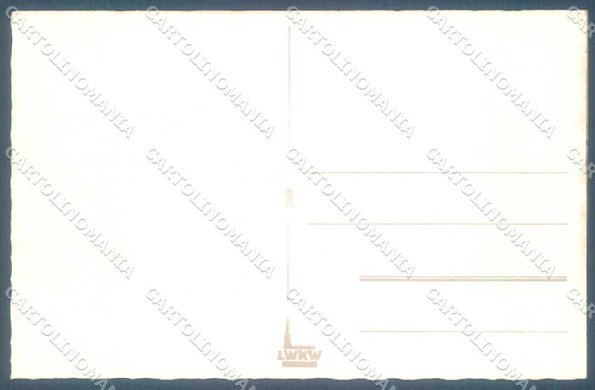 Artist Signed A.I. New Year Gnome Skiing Horseshoe serie 3069 postcard TW2434 – retro
