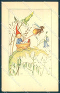 Artist Signed Lilly Scherbauer Gnome Bee Flower postcard TW2441 – fronte