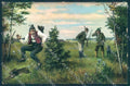 Artist Signed Man Hunting Dog Hare serie 1059-3 ABRADED postcard TW2446 – fronte