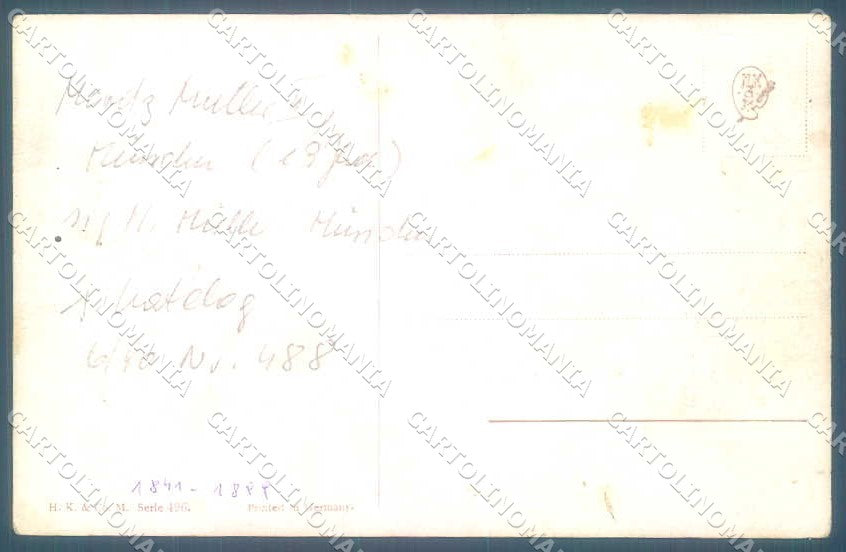 Artist Signed Muller Animal Deer Roe Hunting serie 496 cartolina Postcard TW2456 – retro