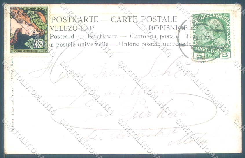 Artist Signed Muller Animal Moorhen Hunting serie 844 cartolina Postcard TW2459 – retro