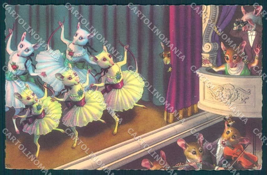 Artist Signed Alfred Mainzer Humanized Dressed Mouse serie 2263-1 pc TW2467 – fronte