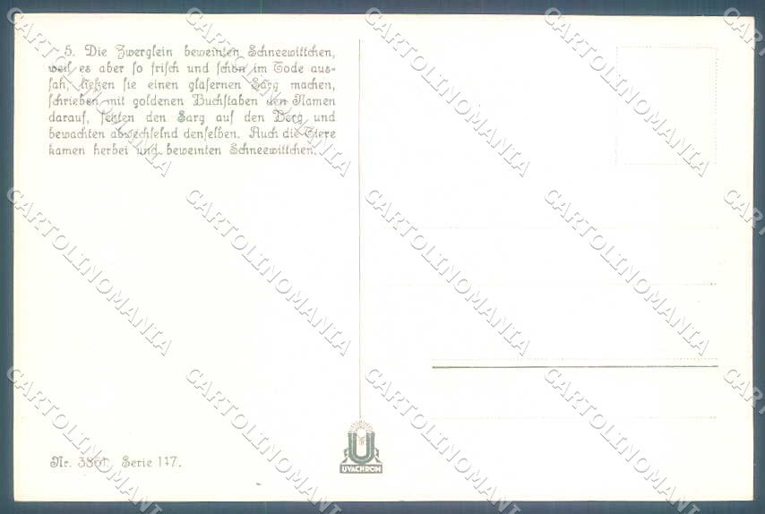 Artist Signed Kubel Snowhite Gnome Grimm serie 147-3861 postcard TW2477 – retro