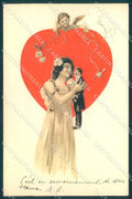 Artist Signed Lady Romantic Couple Cupid Comic serie 5363 postcard TW2492 – fronte
