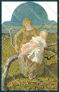 Artist Signed Segantini Lady Child serie 30 cartolina postcard TW2495 – fronte