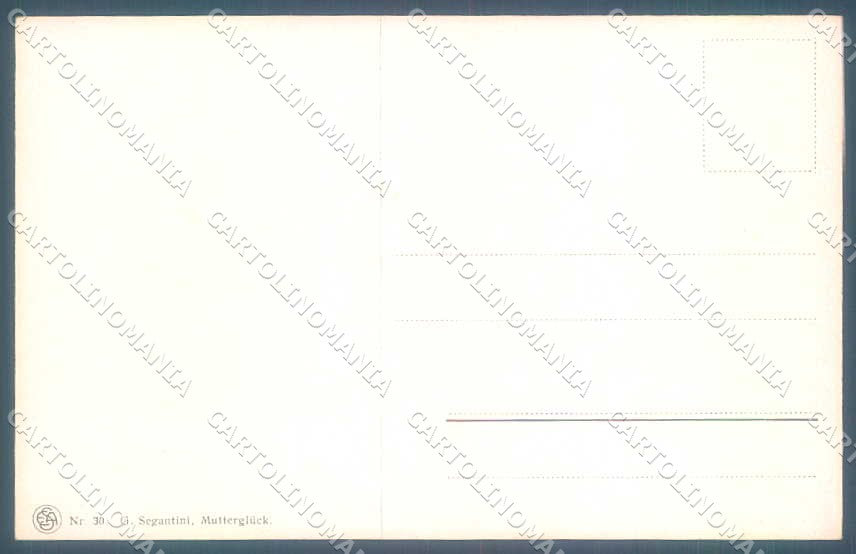 Artist Signed Segantini Lady Child serie 30 cartolina postcard TW2495 – retro