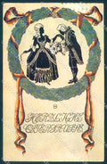Artist Signed Lady Romantic Couple Flag Deutschen in Bohmen 44 postcard TW2497 – fronte