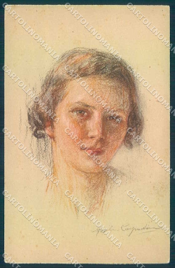 Artist Signed Lady serie 142 cartolina postcard TW2504 – fronte