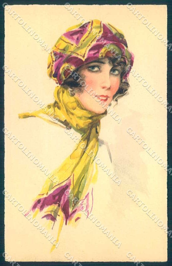 Artist Signed Fashion Glamour Lady Meissner & Buch 2812 postcard TW2505 – fronte