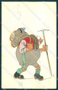 Artist Signed T.M. Man Mountain Climbing serie 27-VI cartolina postcard TW2509 – fronte