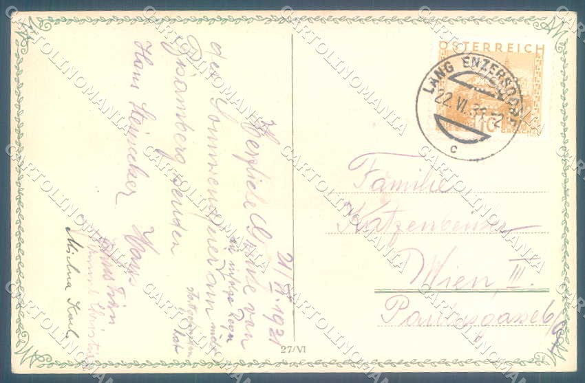 Artist Signed T.M. Man Mountain Climbing serie 27-VI cartolina postcard TW2509 – retro