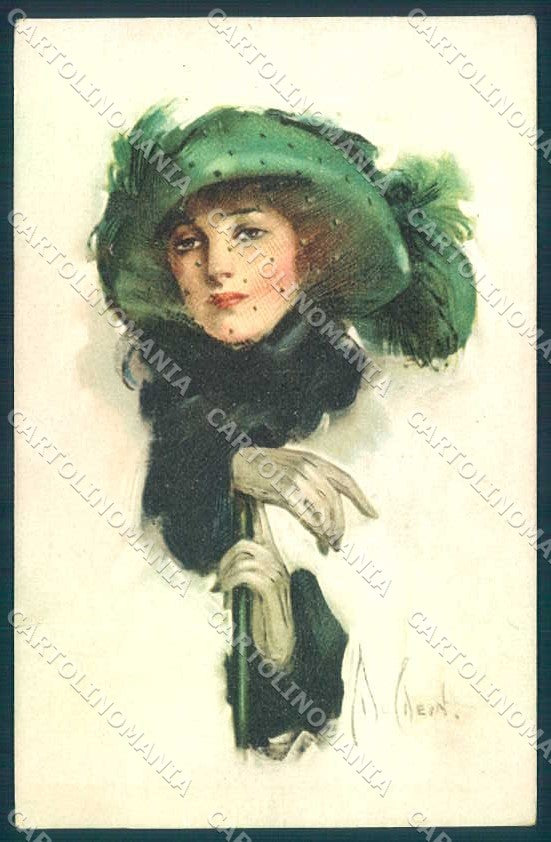 Artist Signed McMein Neysa Fashion Glamour Lady serie 15672 postcard TW2516 – fronte