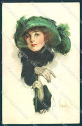 Artist Signed McMein Neysa Fashion Glamour Lady serie 15672 postcard TW2516 – fronte