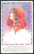 Artist Signed Sowerby Fairy Tales Red Riding Hood ABRADED postcard TW2517 – fronte
