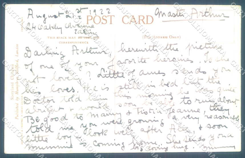 Artist Signed Sowerby Fairy Tales Red Riding Hood ABRADED postcard TW2517 – retro