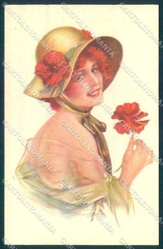 Artist Signed Frederick Manning Fashion Lady serie 116-3 postcard TW2518 – fronte