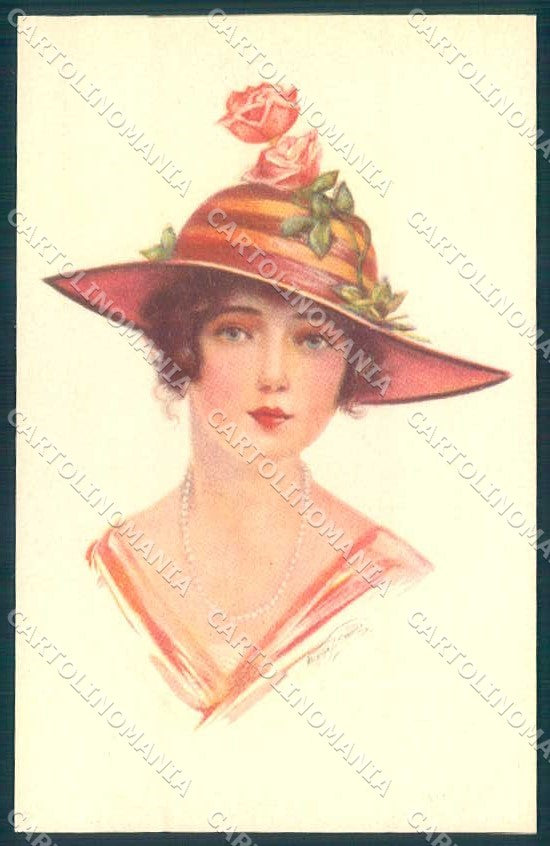 Artist Signed Frederick Manning Fashion Lady serie 116-4 postcard TW2520 – fronte