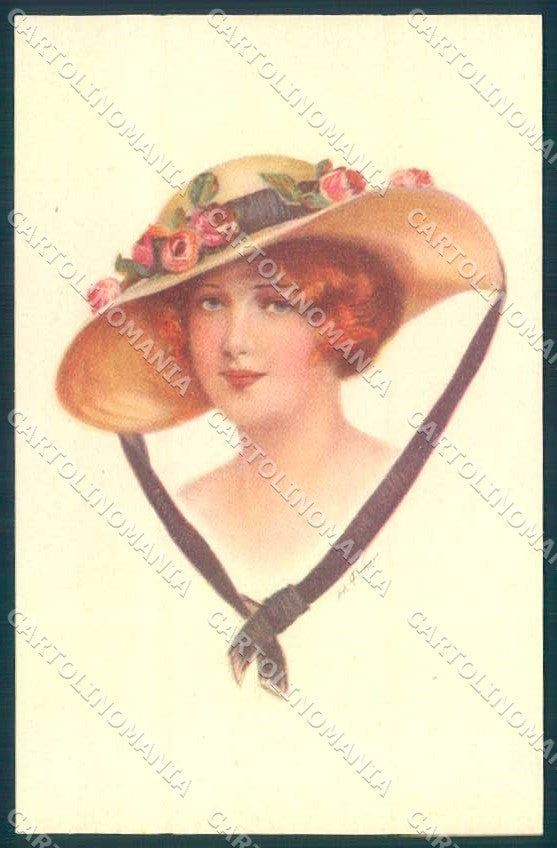Artist Signed H. Fisher Fashion Lady serie 116-1 cartolina postcard TW2521 – fronte