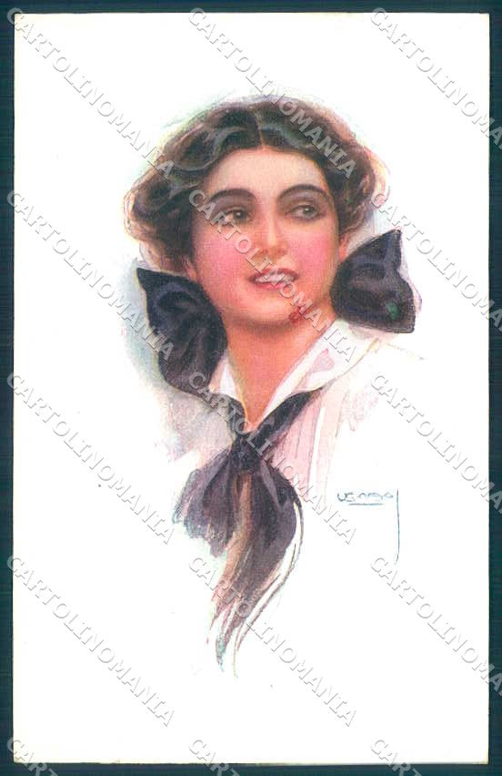 Artist Signed Usabal Fashion Lady serie 333-3 cartolina postcard TW2526 – fronte
