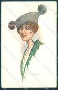 Artist Signed G. Salmoni Fashion Glamour Lady serie 3165-5 postcard TW2528 – fronte