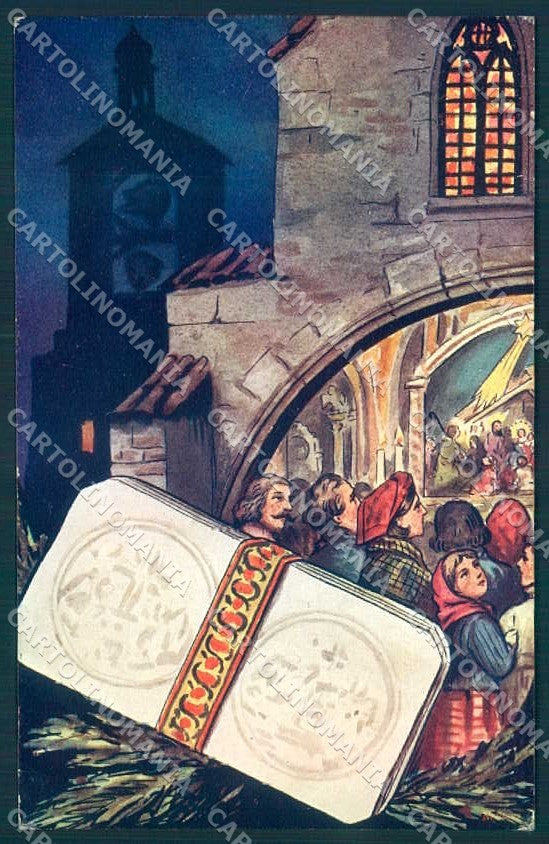 Artist Signed Kruszewski Christmas Holy Family serie 404-2 pc TW2532 – fronte